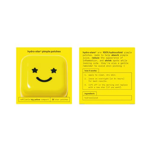 Starface Hydro-Stars Hydrocolloid Pimple Patches for Redness Reduction and Fluid Absorption (32 Count)  
Starface Hydro-