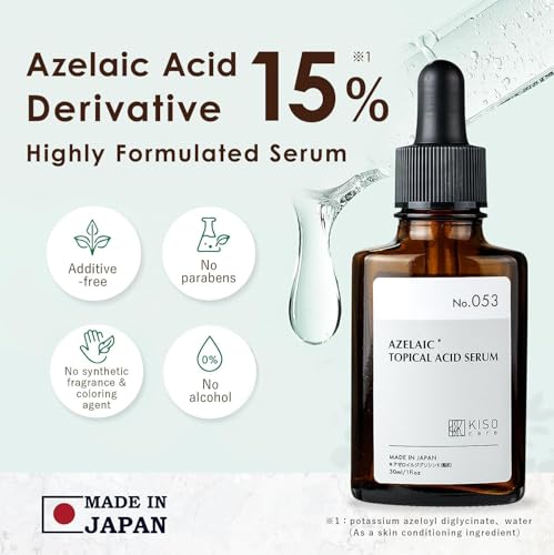 Azelaic Acid and Niacinamide Face Serum for Balancing Skin 15 Percent Azelaic Acid 1 Fl Oz Made in Japan