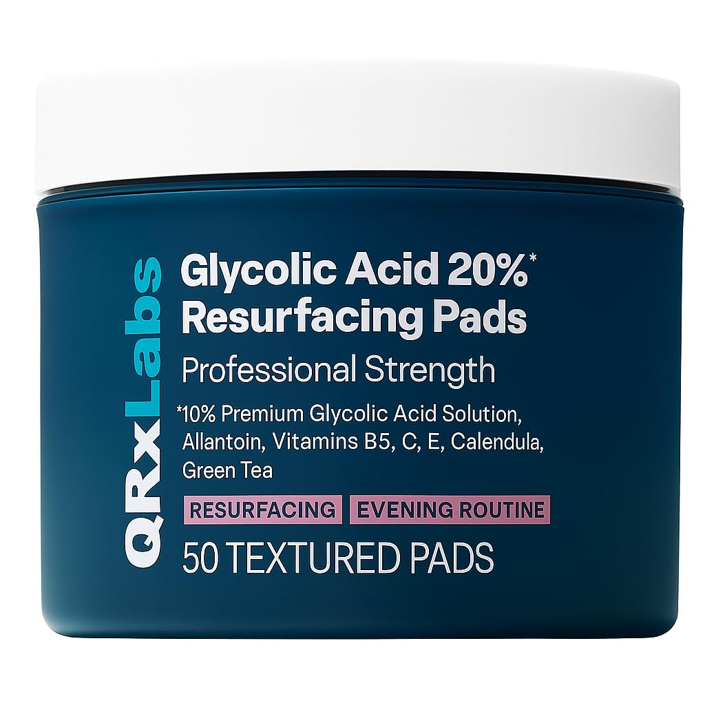 Glycolic Acid 20% Resurfacing Peel Pads for Face & Body
| Glycolic Acid & Vitamins B5, C & E Face & Body Exfoliating Pa